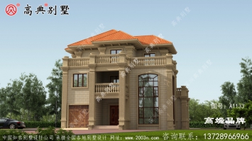 农村三层欧式小户型别墅设计图纸，外观自然淳朴