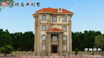 农村四层别墅施工图及效果图，简约经济