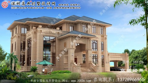 兴安欧式石材别墅外观效果图