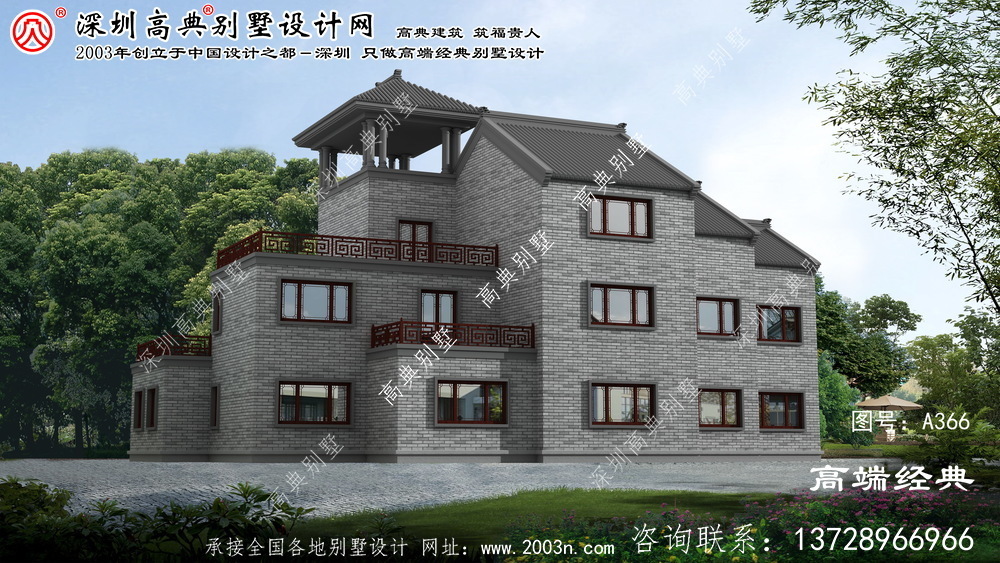 南山区农村自建三层效果图