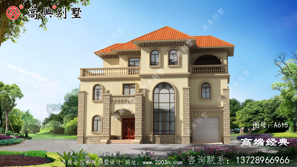 简欧大户型外观设计效果图