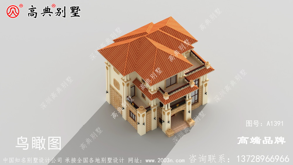 农村的三层房子设计图南北通透 ，采光好 。