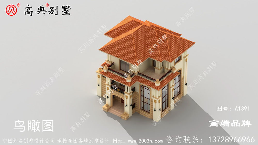 农村的三层房子设计图南北通透 ，采光好 。