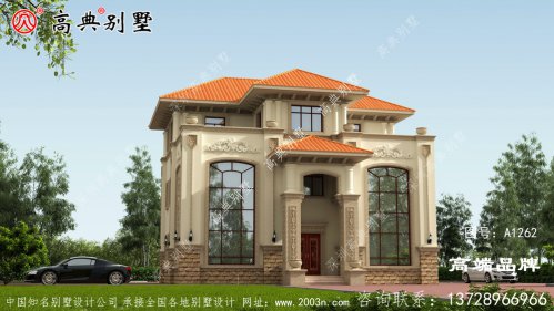 简约别墅设计图功能齐全。色彩搭配极