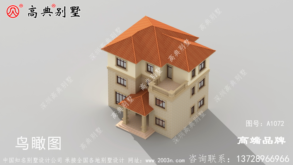 农村三层小别墅与乡村环境相辅相成