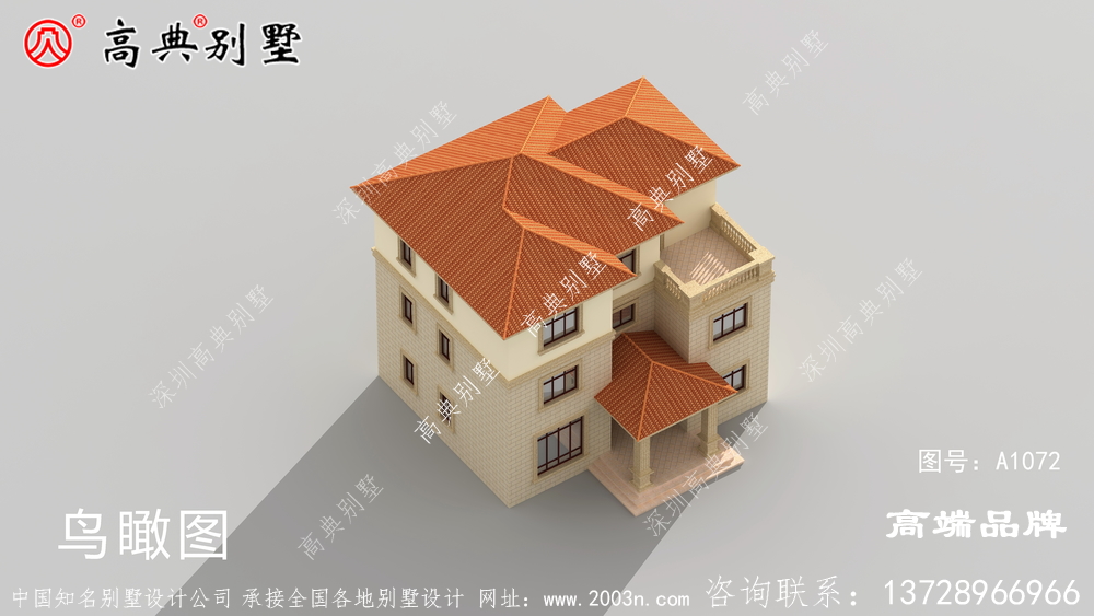 农村三层小别墅与乡村环境相辅相成