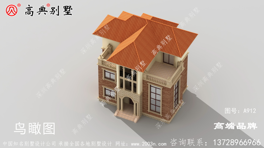 农村三层别墅设计极大地提升了室内的采光效果。