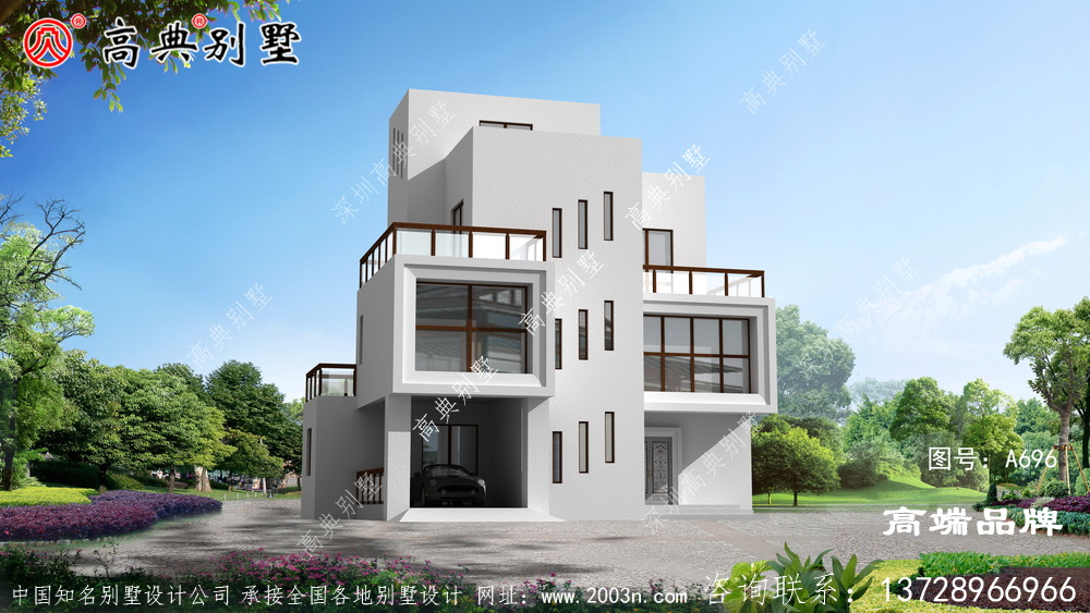 新型农村建房室外配观景露台
