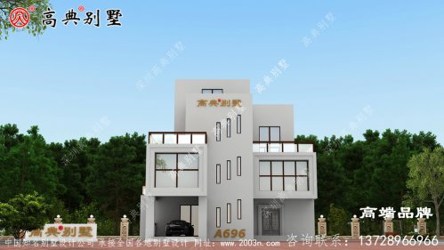新型农村建房室外配观景露台