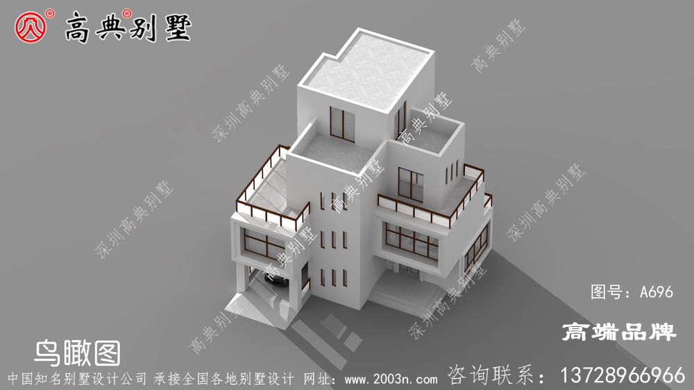 新型农村建房室外配观景露台