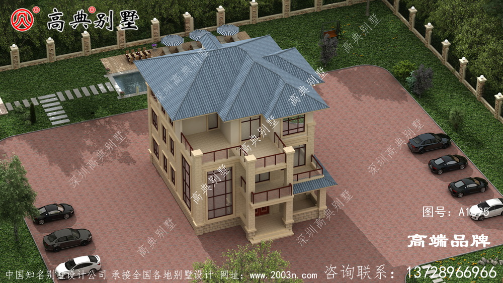 三层小型别墅设计图外观造型以简洁美观为主