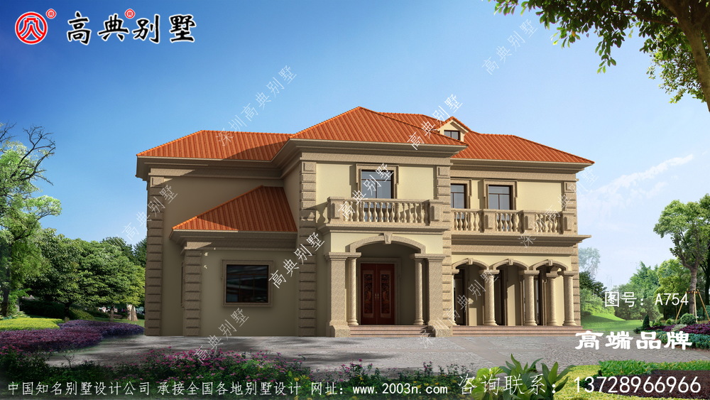 别墅设计图纸及效果图大全户型方正，经典大气