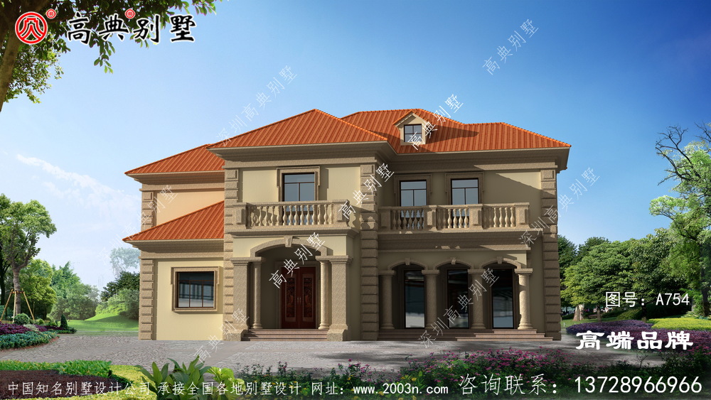 别墅设计图纸及效果图大全户型方正，经典大气