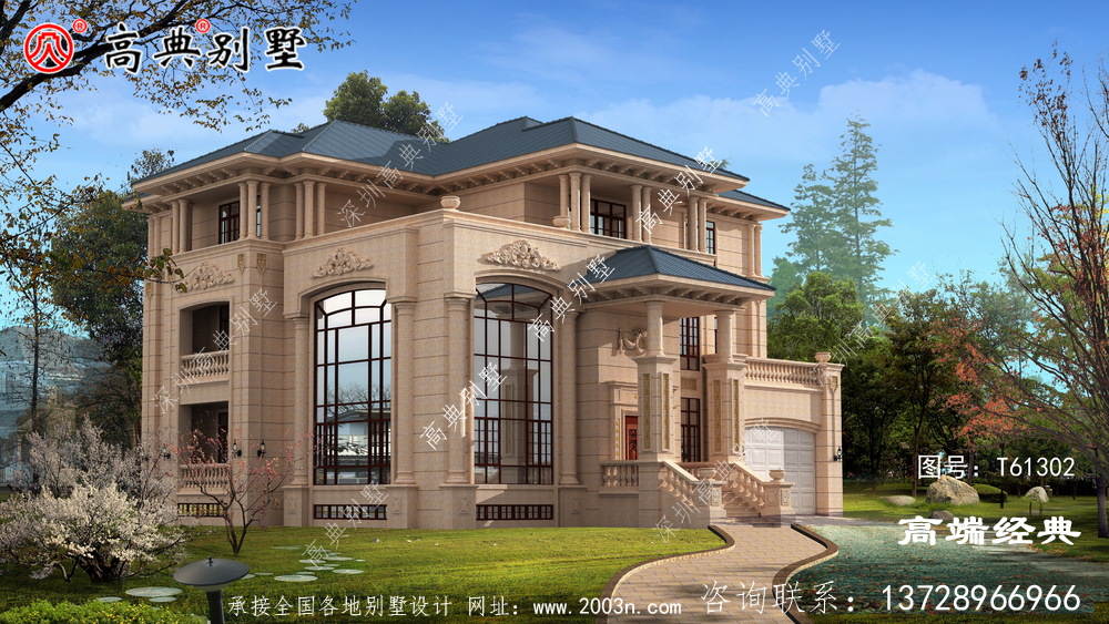 三层别墅外观图片外观精美，老家邻居都羡慕