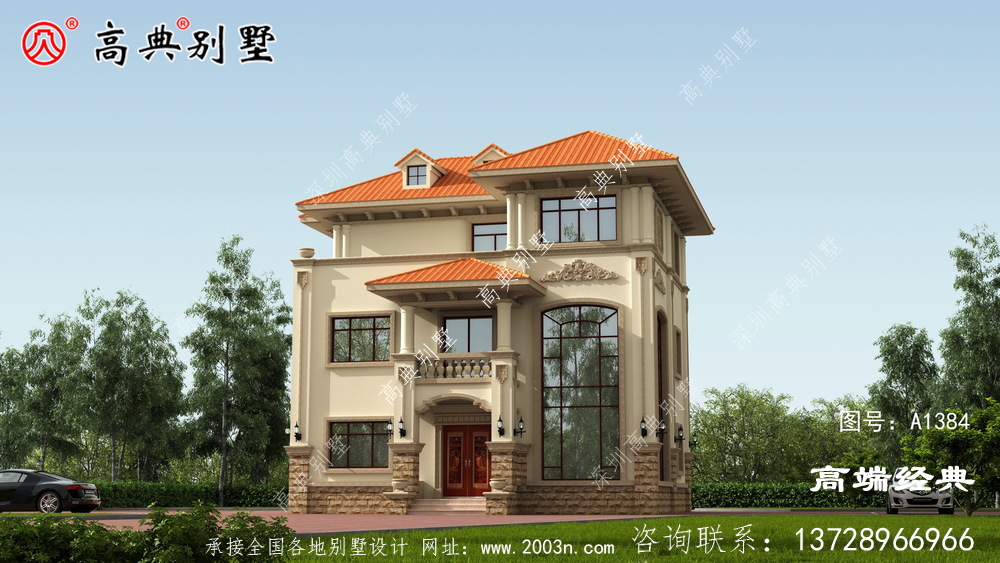 孝义市农村盖三层楼效果图，经济实用，30万就能盖起来