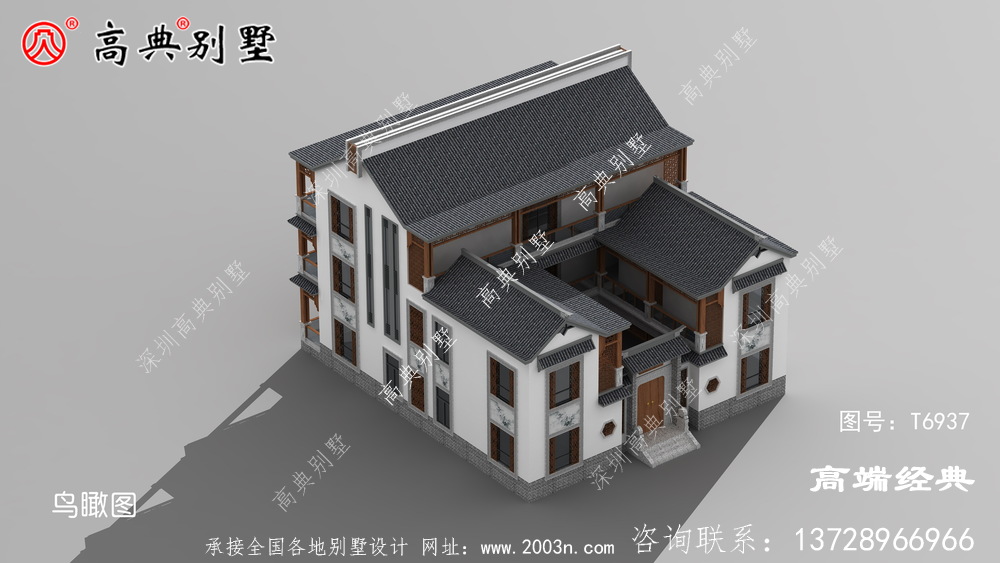 偃师市中式花园仿古住宅效果图片和户型图，中国传统精髓