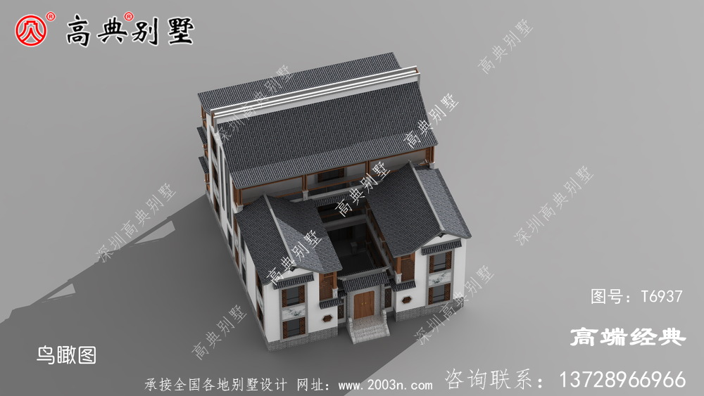 偃师市中式花园仿古住宅效果图片和户型图，中国传统精髓