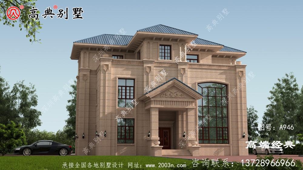 欧式石材复式别墅功能丰富多样