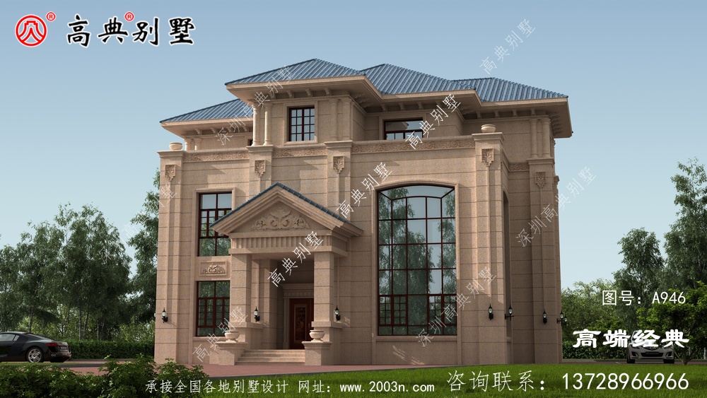 欧式石材复式别墅功能丰富多样