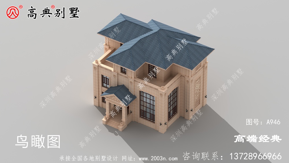 欧式石材复式别墅功能丰富多样