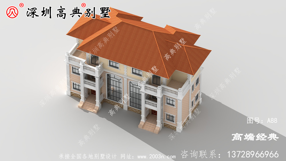 独栋 三层 别墅设计图 ，奢华 大气 ，看谁敢说你不是土豪。