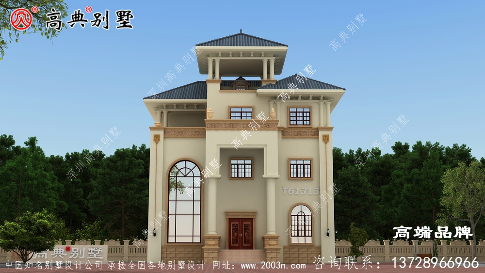 复式三层简欧别墅，不管南方北方都适合建造!