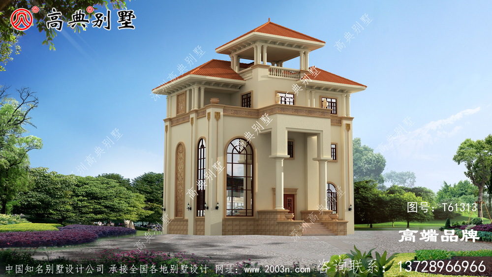 复式三层简欧别墅，不管南方北方都适合建造!