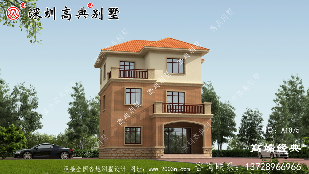 农村最漂亮三层别墅设计图，30万就能建，图纸看到快收藏了