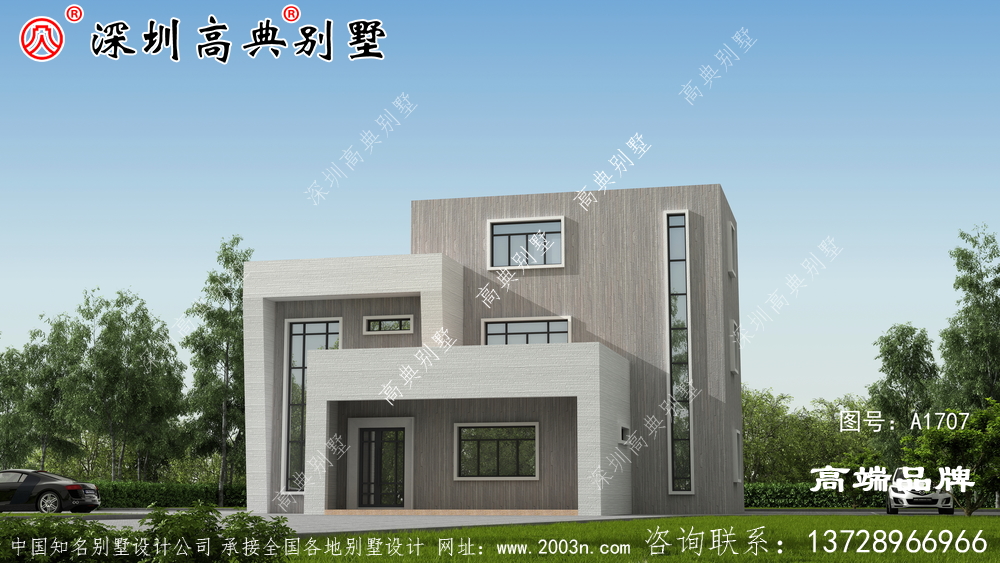 简约清新美式农村小别墅图，户型实用