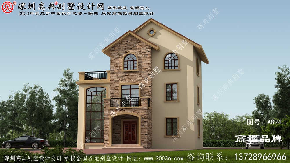 最新款农村三层别墅图纸，必将成为农村里数一数二的人