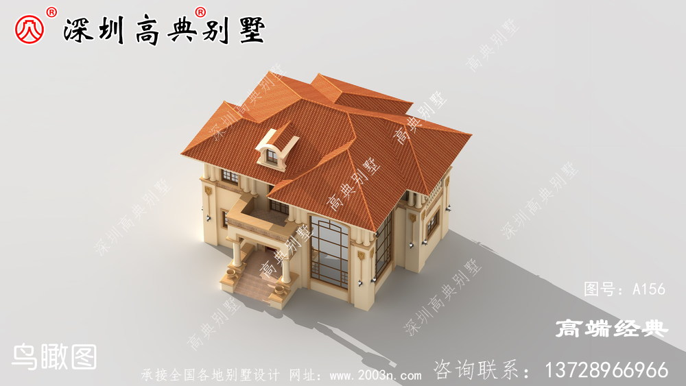 二层自营住宅外观效果图，如此美丽的别墅尚未收到。可别被人先拿抢走了。