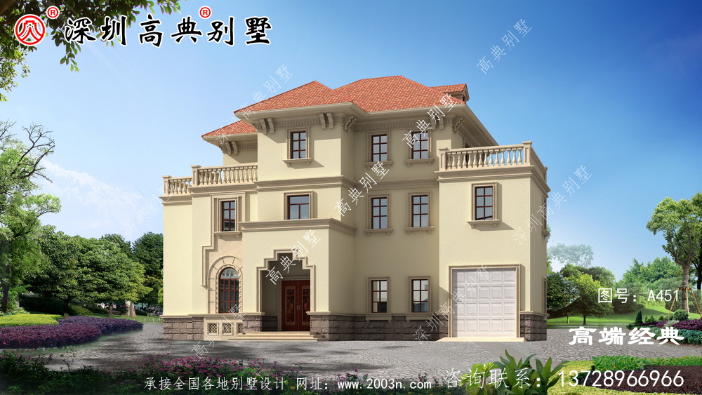 三层楼房效果图，家里人多也不怕，养老房建造首选