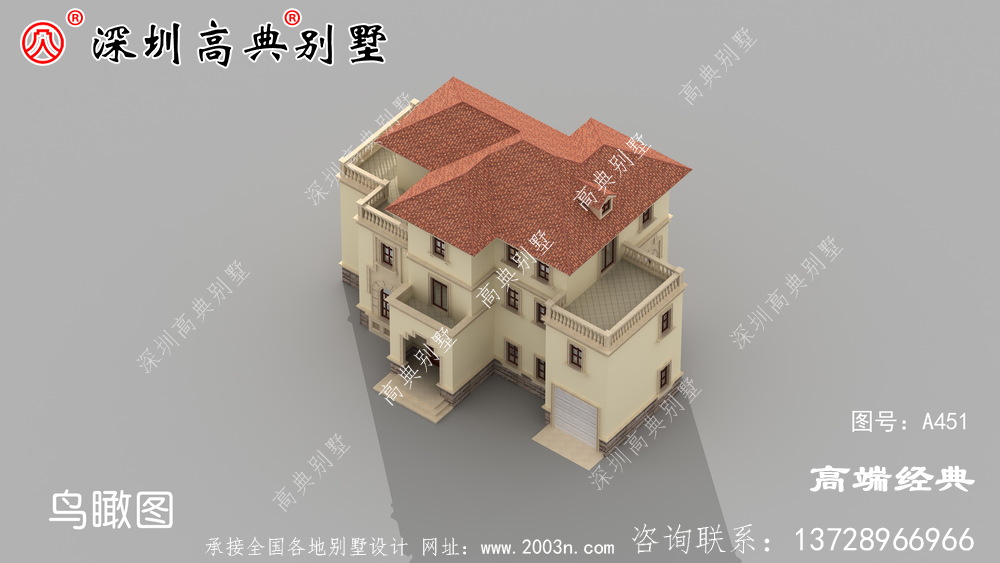 三层楼房效果图，家里人多也不怕，养老房建造首选