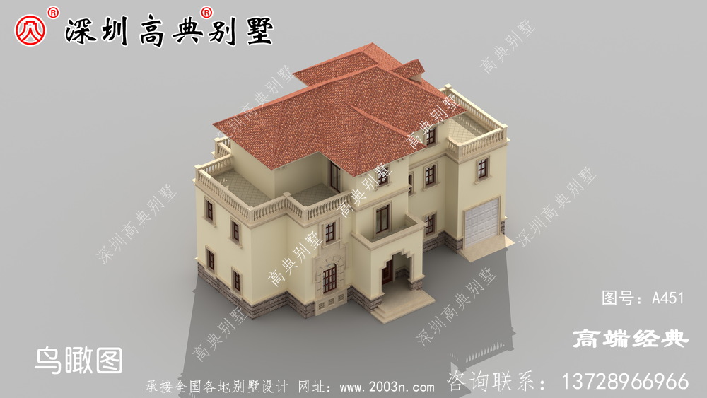 三层楼房效果图，家里人多也不怕，养老房建造首选