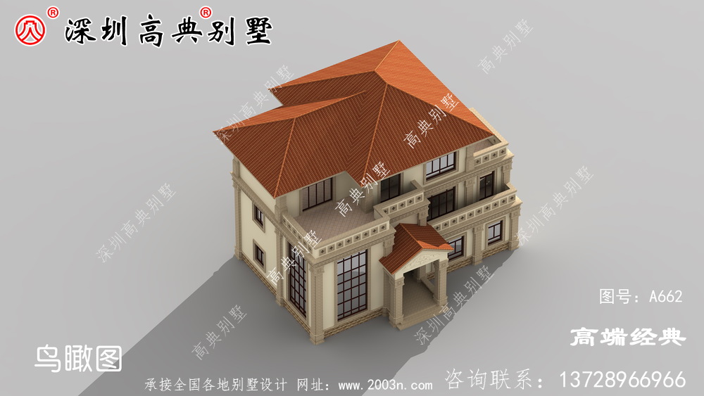 三楼楼别墅的设计图，在老家建一栋，亲戚朋友都很羡慕。