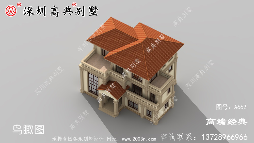 三楼楼别墅的设计图，在老家建一栋，亲戚朋友都很羡慕。