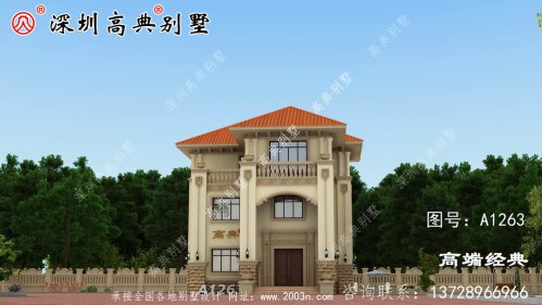 三楼欧式别墅设计图，实力和颜值值并
