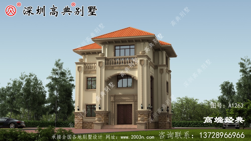 三楼欧式别墅设计图，实力和颜值值并列，喜欢不要再犹豫。