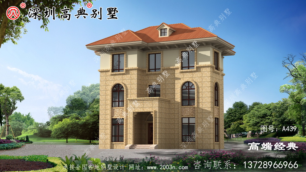 广东乡村自建房图，简洁大气，想低调都不行。