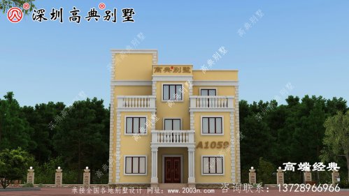 乡村四层自建房效果图，盖起来不逊色