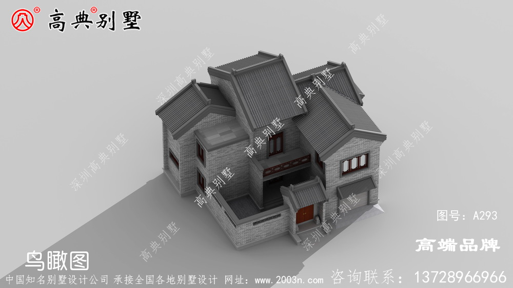 高颜值古典中式风格别墅 ，在老家建造户型回头率100%