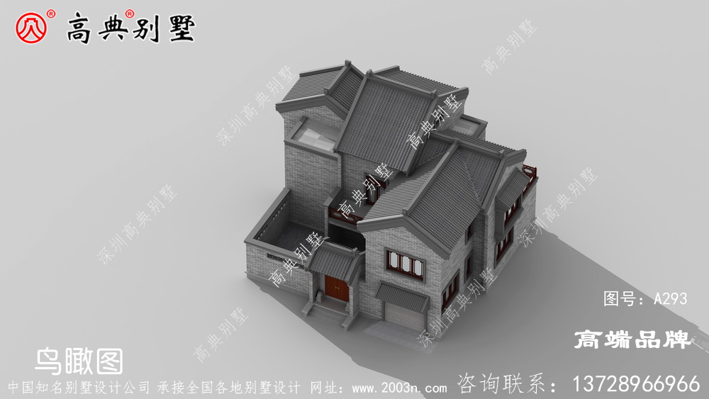 高颜值古典中式风格别墅 ，在老家建造户型回头率100%